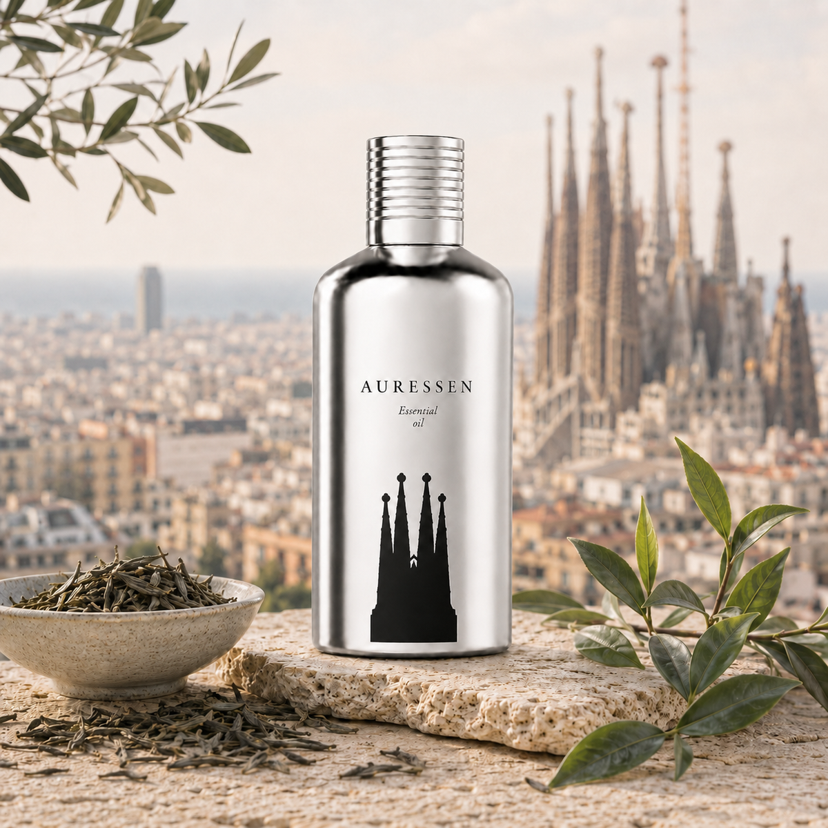 AURESSEN BARCELONA · White Tea fragrance oil, 100 ml bottle