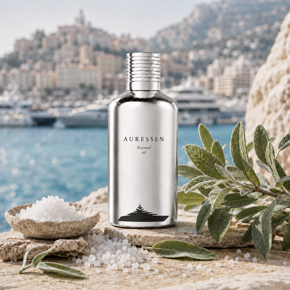 AURESSEN MONACO · Sea Salt & Sage fragrance oil, 100 ml bottle