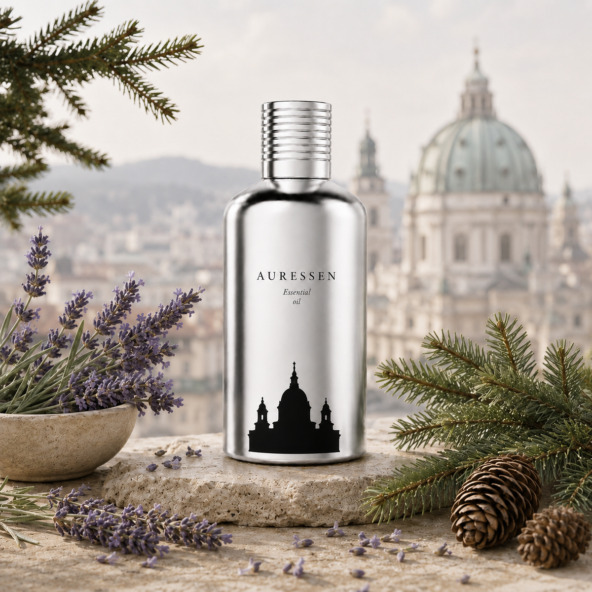 AURESSEN VIENNA · Spruce & Lavender fragrance oil, 100 ml bottle